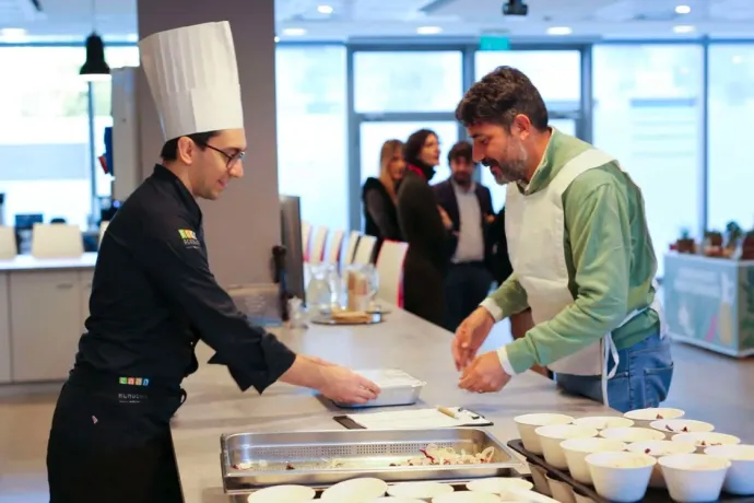 allestimento con personale